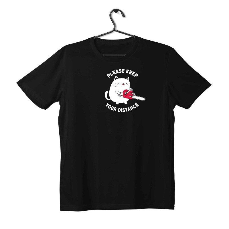 T-shirt Unisex Black Με Σταμπα Please Keep