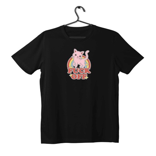 T-shirt Unisex Black Με Σταμπα Fock Off