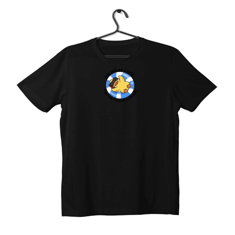 T-shirt Unisex Black Με Σταμπα Oh what Luck