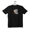 T-shirt Unisex Black Με Σταμπα Visv jet