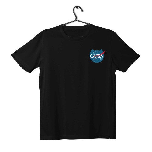 T-shirt Unisex Black Με Σταμπα Catsa