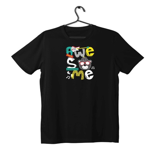 T-shirt Unisex Black Με Σχέδιο Power Awe