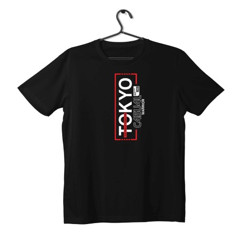 T-shirt Unisex Black Με Σχέδιο Casual