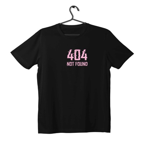 T-shirt Unisex Black Με Σχέδιο 404 Not Found2