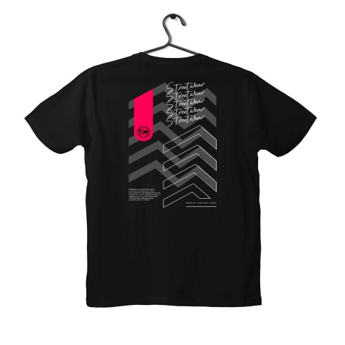 T-shirt Unisex Black Με Σχέδιο Streetwear
