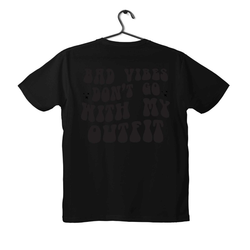 T-shirt Unisex Black Με Σχέδιο Outfit