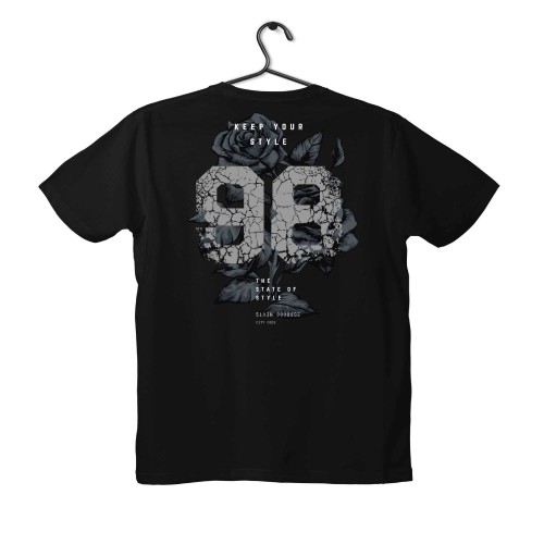 T-shirt Unisex Black Με Σχέδιο Keep your style