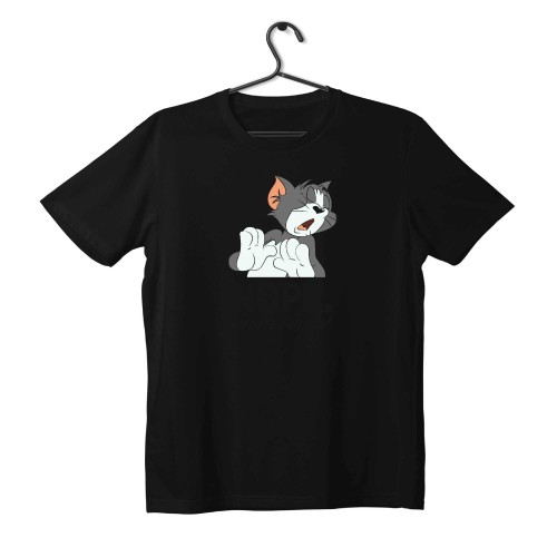 T-shirt Unisex Black Με Σχέδιο Tom No