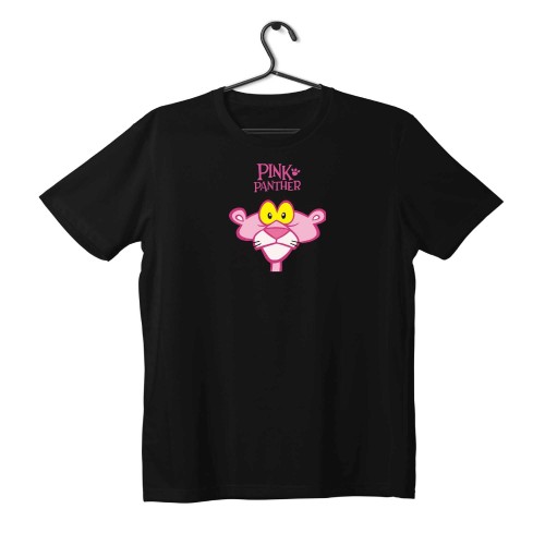 T-shirt Unisex Black Με Σχέδιο Pink Phanter
