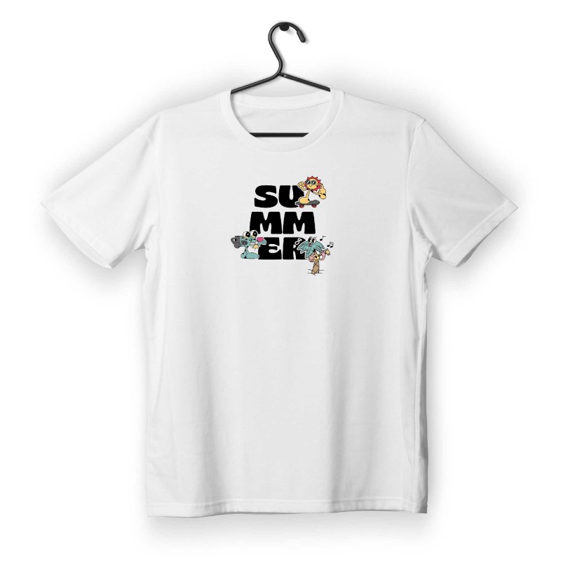 T-shirt Unisex White Με Σχέδιο Summer 3