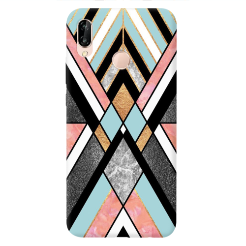 Θήκη Huawei Y7 2019  marble mix -2 Transparent Silicone TPU