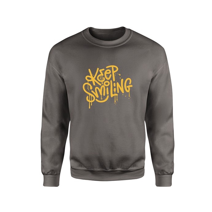 ΦΟΥΤΕΡ DARK GREY GHOST KEEP SMILING