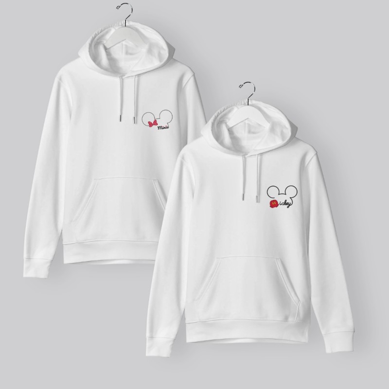 ΦΟΥΤΕΡ ΜΕ ΚΟΥΚΟΥΛΑ SNAKE WHITE MICKEY & MOUSE (2τμχ)