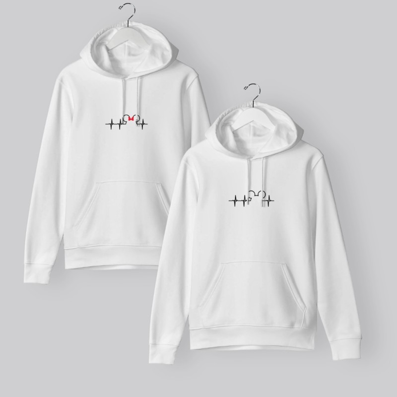 ΦΟΥΤΕΡ ΜΕ ΚΟΥΚΟΥΛΑ SNAKE WHITE MICKEY & MOUSE HEARTH (2τμχ)