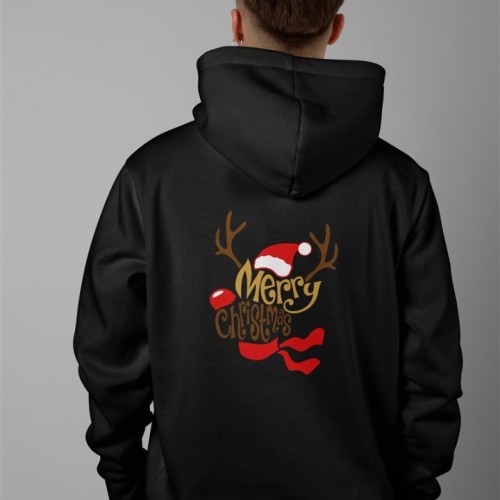 ΦΟΥΤΕΡ ΜΕ ΚΟΥΚΟΥΛΑ SNAKE BLACK MERRY CHRISTMAS 1 BACK