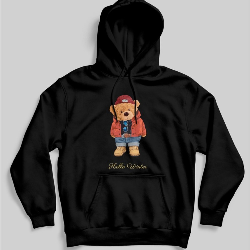 ΦΟΥΤΕΡ ΜΕ ΚΟΥΚΟΥΛΑ SNAKE BLACK HELLO WINTER