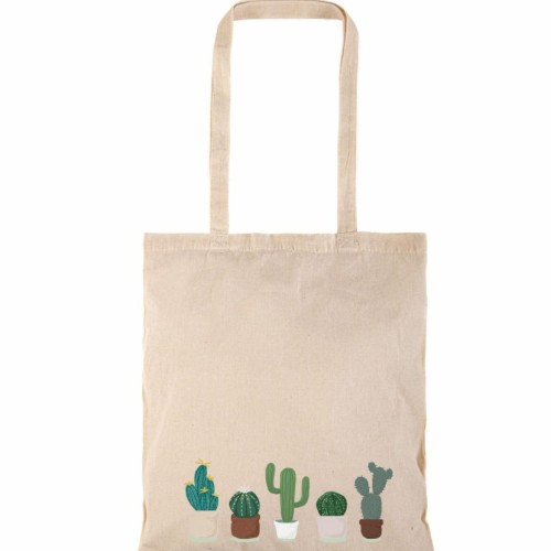 Τσάντα αγοράς ( NATURAL) με μακριά χερούλια CACTUSS