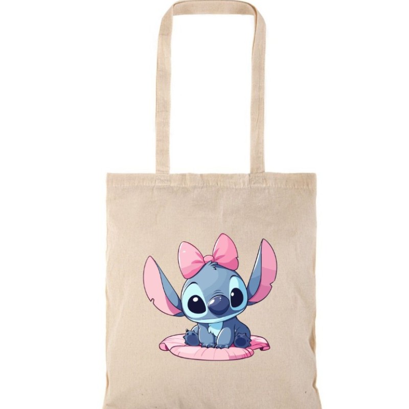 Τσάντα αγοράς ( NATURAL) με μακριά χερούλια BABY STITCH