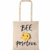 Τσάντα αγοράς ( NATURAL) με μακριά χερούλια BEE POSITIVE