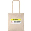 Τσάντα αγοράς ( NATURAL) με μακριά χερούλια WARNING