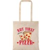 Τσάντα αγοράς ( NATURAL) με μακριά χερούλια PIZZA