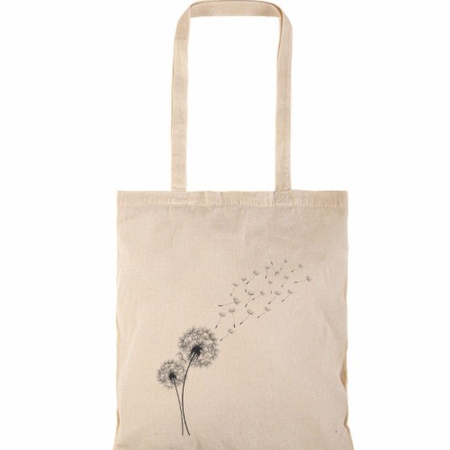Τσάντα αγοράς ( NATURAL) με μακριά χερούλια DANDELIONS