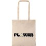 Τσάντα αγοράς ( NATURAL) με μακριά χερούλια  FLOWER