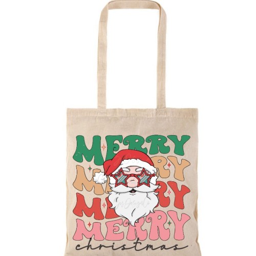 Τσάντα αγοράς ( NATURAL) με μακριά χερούλια  MERRY