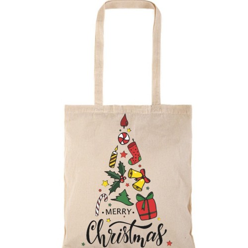 Τσάντα αγοράς ( NATURAL) με μακριά χερούλια  MERRY3