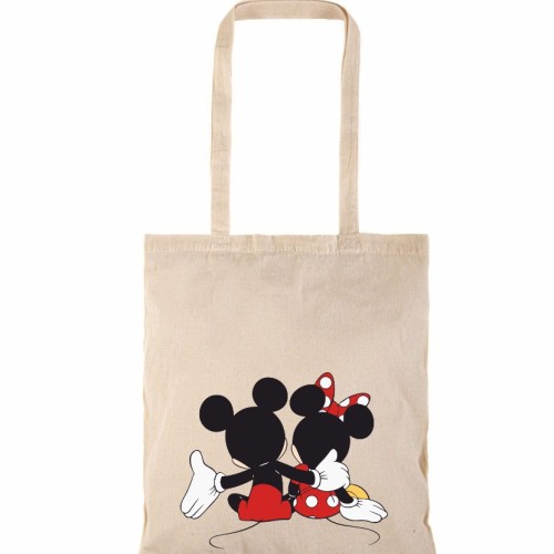 Τσάντα αγοράς ( NATURAL) με μακριά χερούλια MICKEY MINNIE