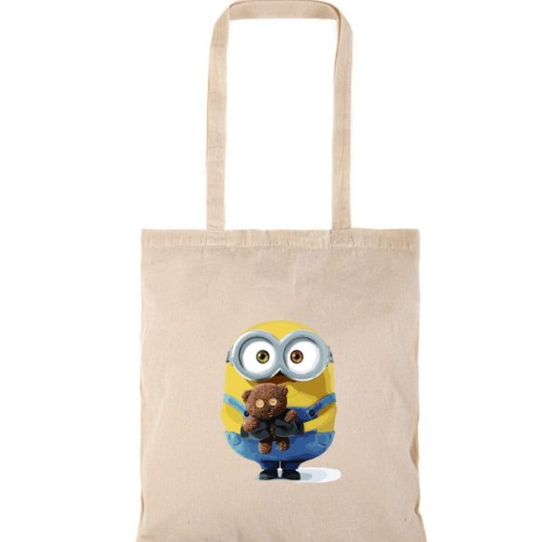 Τσάντα αγοράς ( NATURAL) με μακριά χερούλια MINION RUSH
