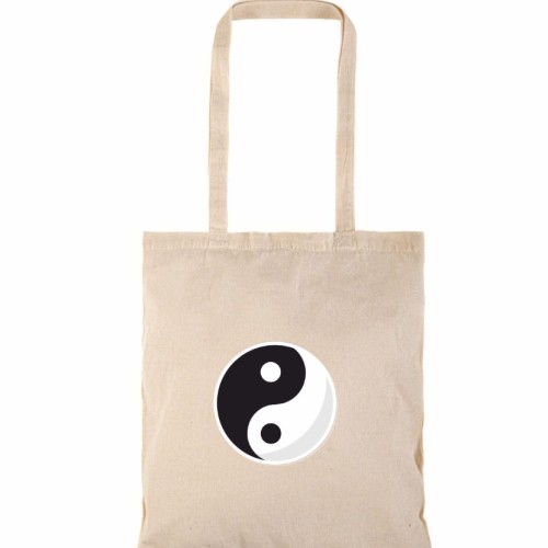 Τσάντα αγοράς ( NATURAL) με μακριά χερούλια YINGYANG