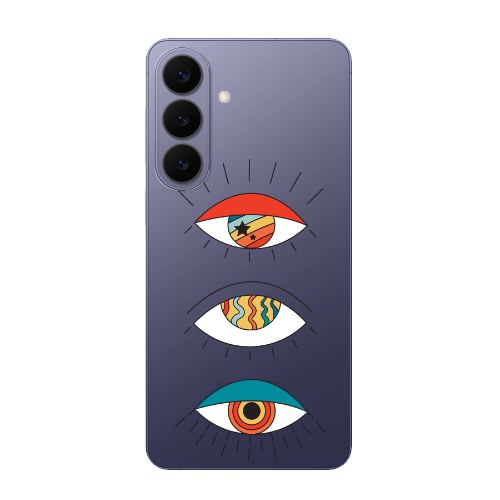 Samsung S26 PLUS 3 different eyes Transparent Silicone TPU Θήκη