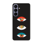 Samsung S26 PLUS 3 different eyes Black Colored Silicone TPU Θήκη