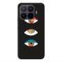 Xiaomi 17T PRO 3 different eyes Black Colored Silicone TPU Θήκη