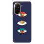 Xiaomi REDMI A5 3 different eyes Dark blue Colored Silicone TPU Θήκη