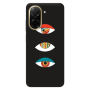 Xiaomi REDMI A5 3 different eyes Black Colored Silicone TPU Θήκη