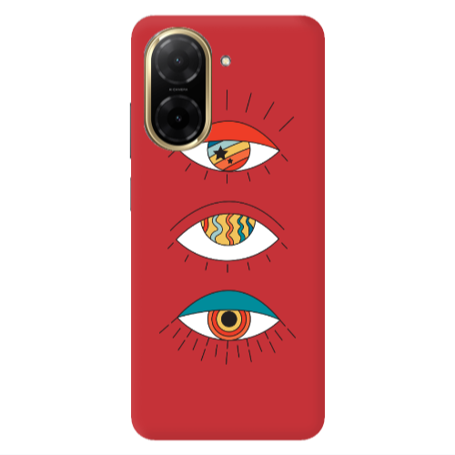 Xiaomi REDMI A5 3 different eyes Red Colored Silicone TPU Θήκη