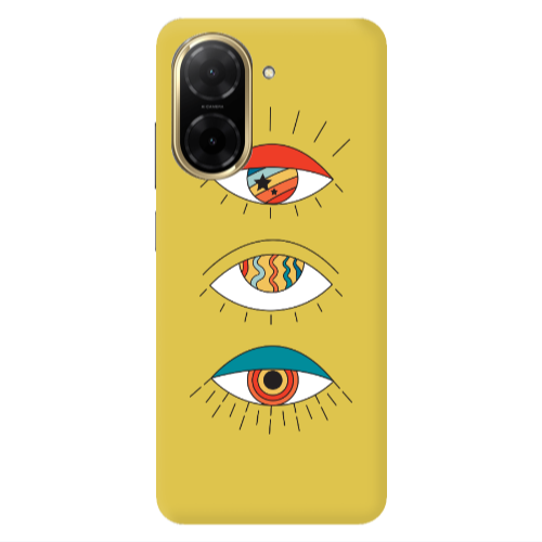 Xiaomi REDMI A5 3 different eyes Yellow Colored Silicone TPU Θήκη
