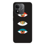 Xiaomi REDMI NOTE 17 4G 3 different eyes Black Colored Silicone TPU Θήκη
