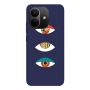 Xiaomi REDMI NOTE 17 PRO MAX 3 different eyes Dark blue Colored Silicone TPU Θήκη