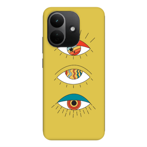 Xiaomi REDMI NOTE 17 PRO MAX 3 different eyes Yellow Colored Silicone TPU Θήκη