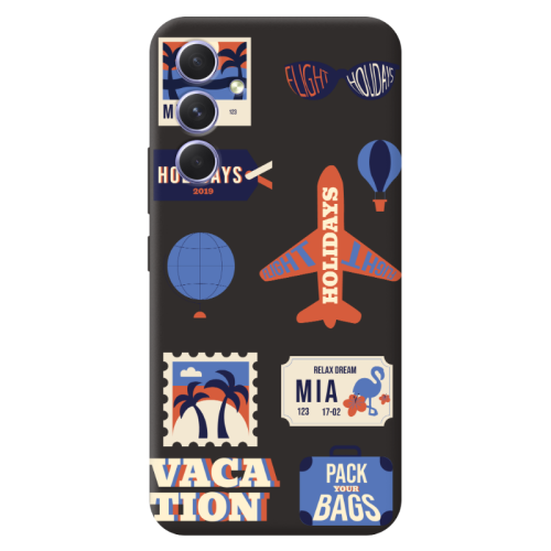 Samsung A56 Vacation Black Silicone TPU Θήκη