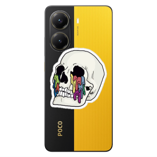 Xiaomi Poco X7 Pro Skull Transparent Silicone TPU Θήκη