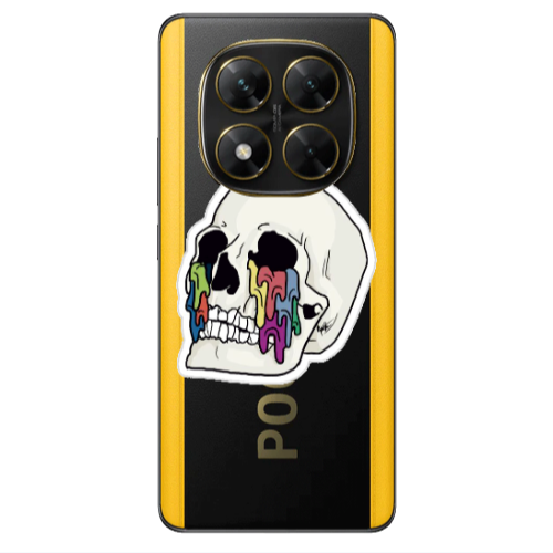 Xiaomi Poco X7 Skull Transparent Silicone TPU Θήκη