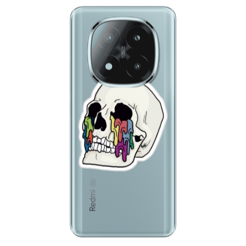 Xiaomi Redmi Note 14 Pro + 5g Skull Transparent Silicone TPU Θήκη
