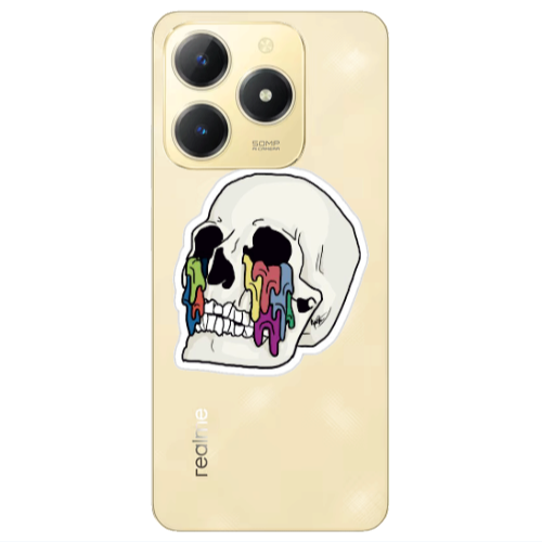 Realme C61 Skull Transparent Silicone TPU Θήκη