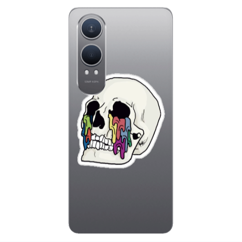 Oneplus Nord Ce 4 lite Skull Transparent Silicone TPU Θήκη