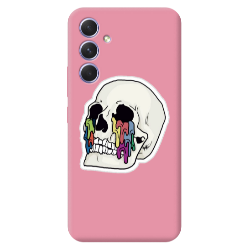 Samsung A36 Skull Pink Colored Silicone TPU Θήκη