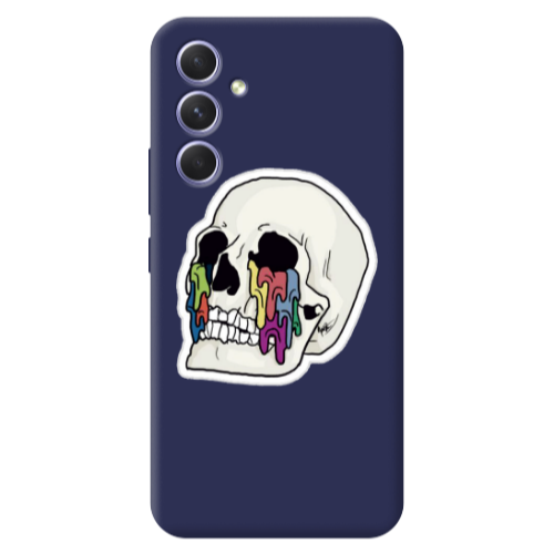 Samsung A36 Skull Dark blue Colored Silicone TPU Θήκη